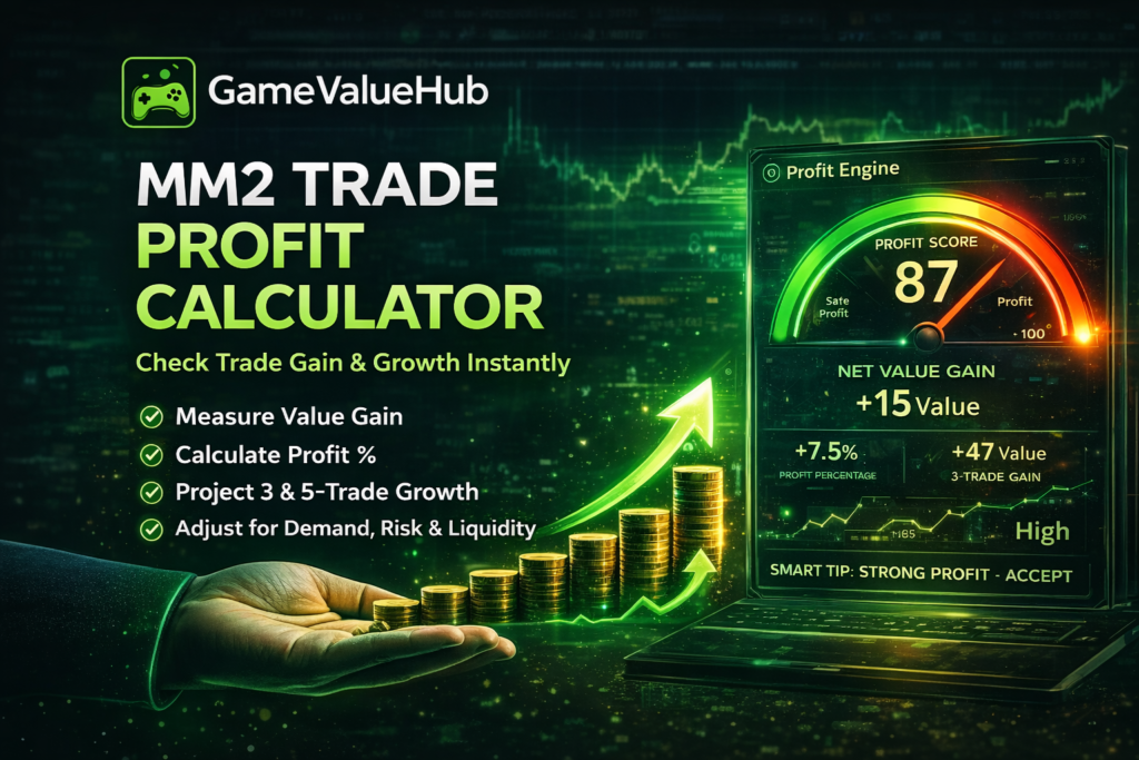 MM2 Trade Profit Calculator – Check Trade & value Gain MM2 Trade Profit Calculator – Check Trade & value Gain