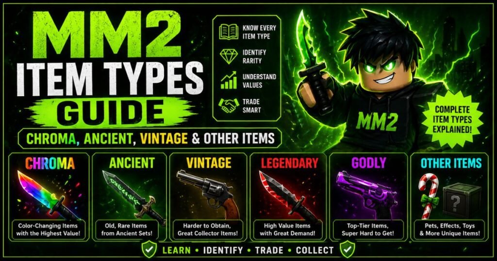MM2 Item Types Guide: Chroma, Ancient, Vintage & Other Items