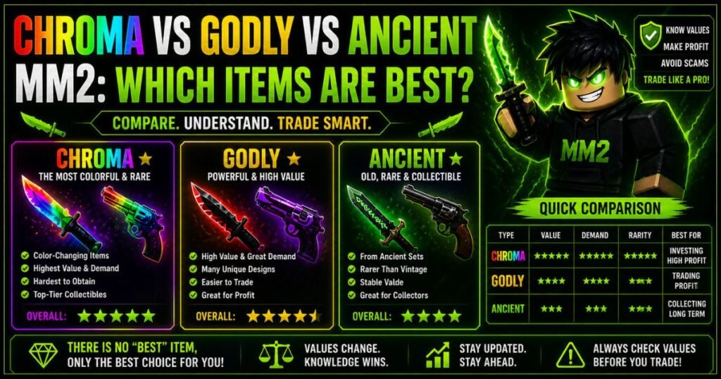 Chroma vs Godly vs Ancient MM2: Which Items Are Best