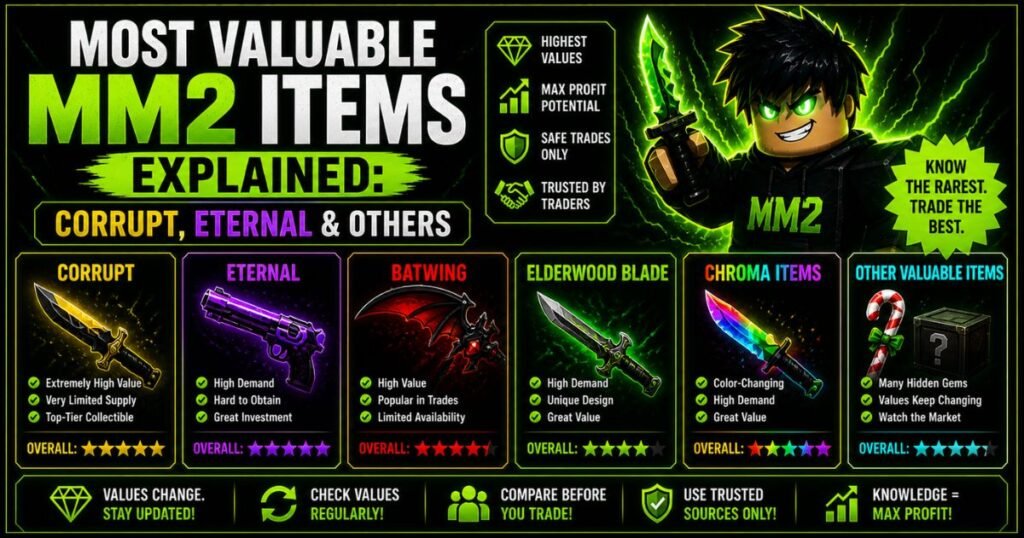 Most Valuable MM2 Items Explained: Corrupt, Eternal & Others