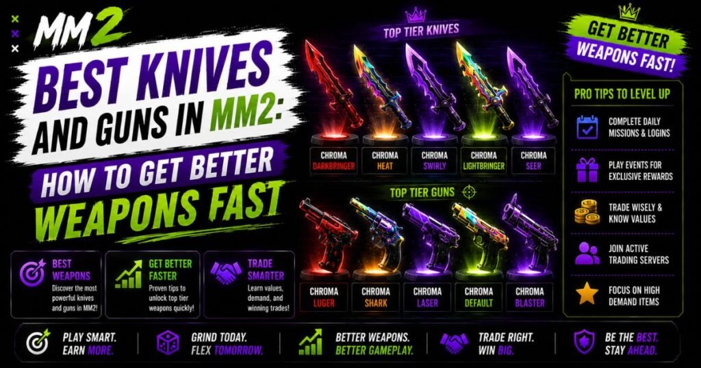 Best Knives and Guns in MM2: How to Get Better Weapons Fast Best Knives and Guns in MM2: How to Get Better Weapons Fast